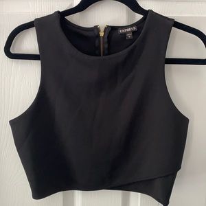 Back Design Crop in Black by Express
